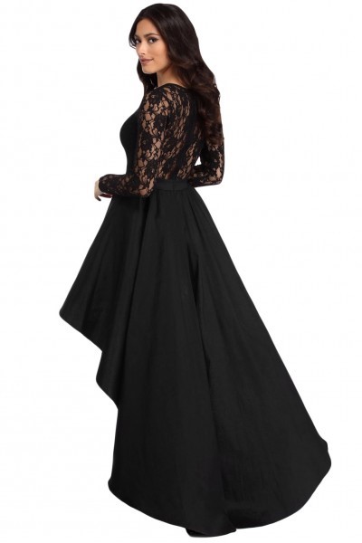 vestito-nero-lungo-donna-20_8 Vestito nero lungo donna